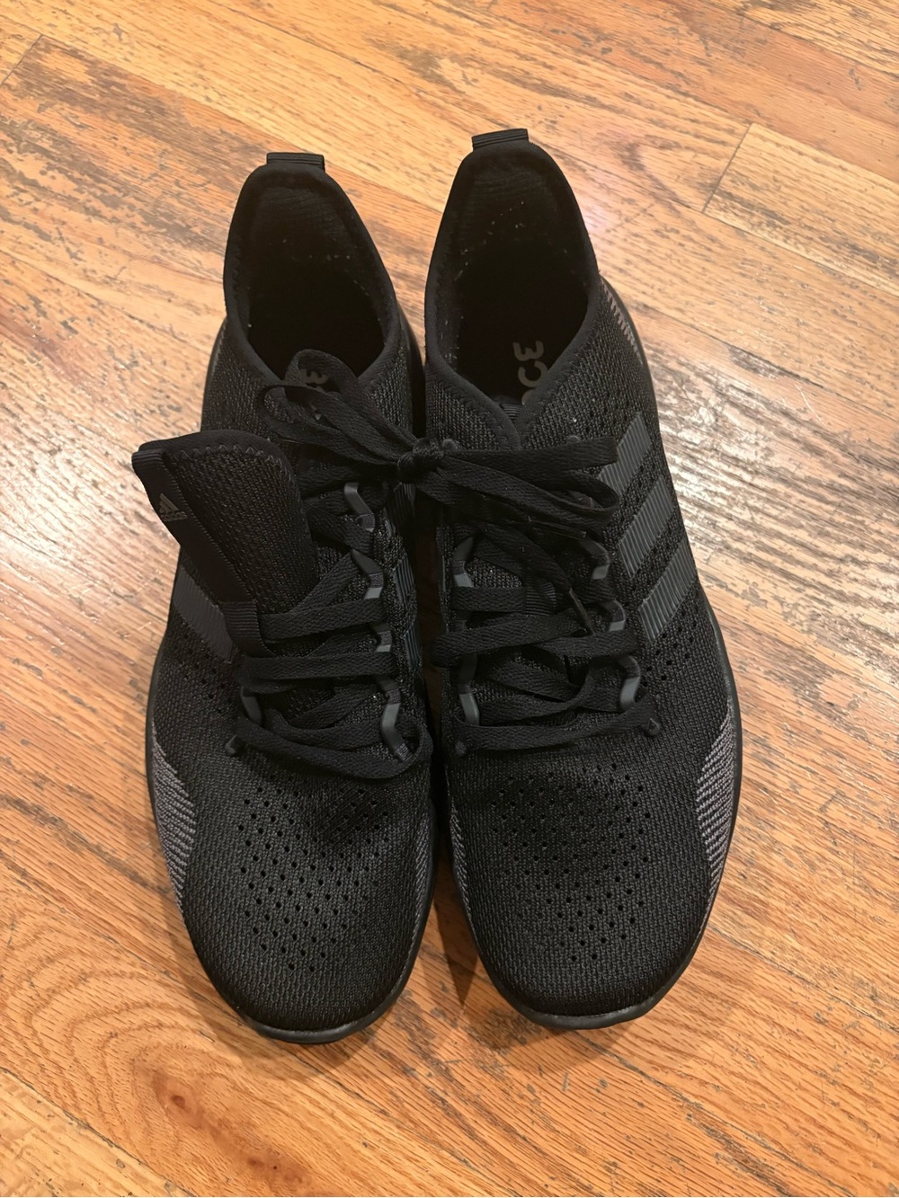 adidas Men's Black Knit Lace-Up Sneakers
